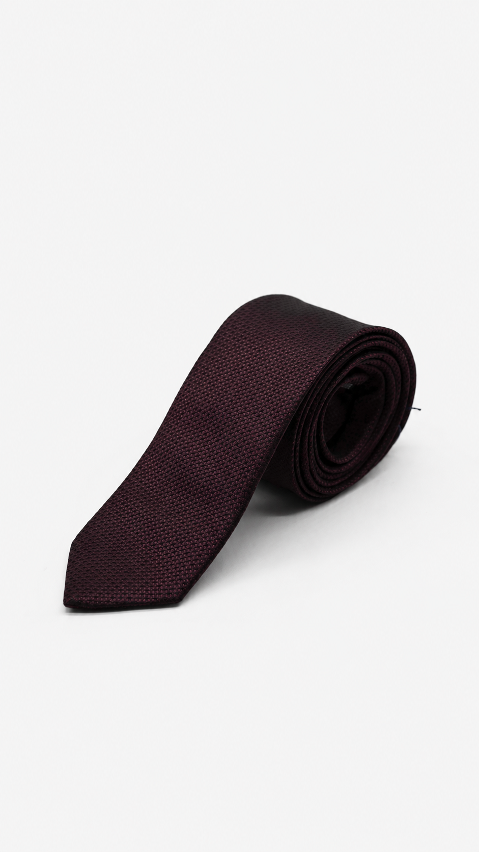 Gravata Skinny Burgundy Granulado
