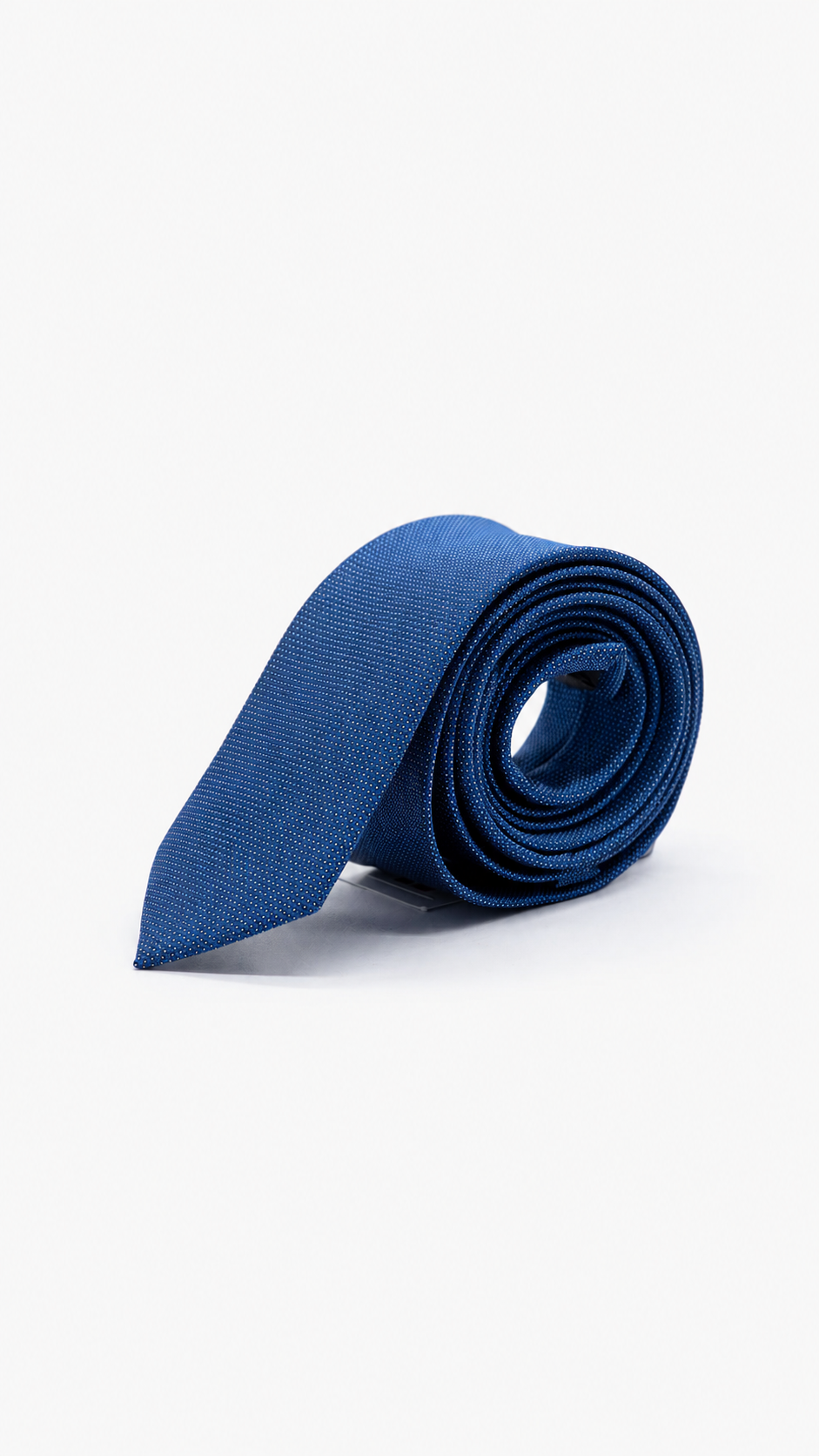 Gravata Skinny Azul Royal Pontilhado