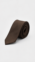 Gravata Skinny Castanha Com Pontilhado