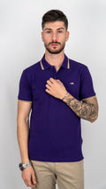 Pólo Stripe Lilás