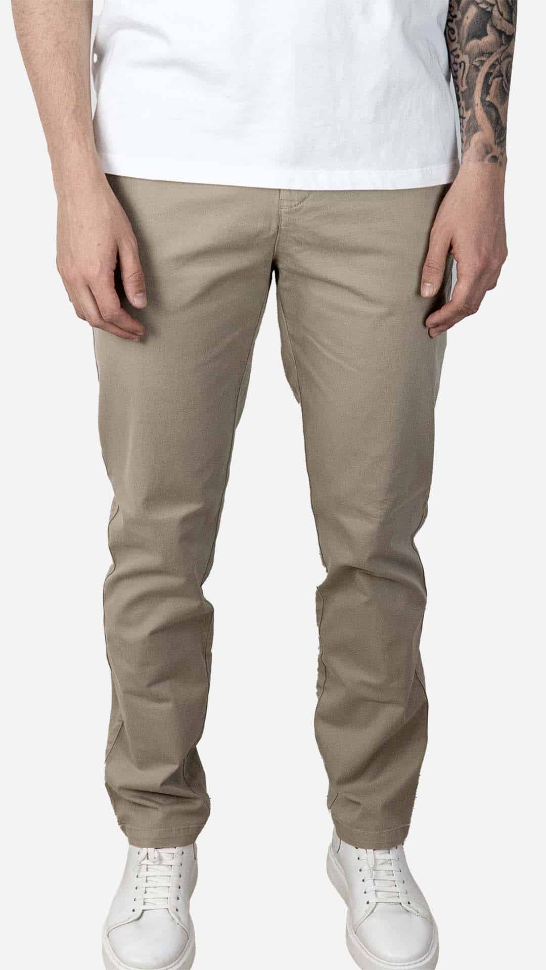 Calça de sarja bege