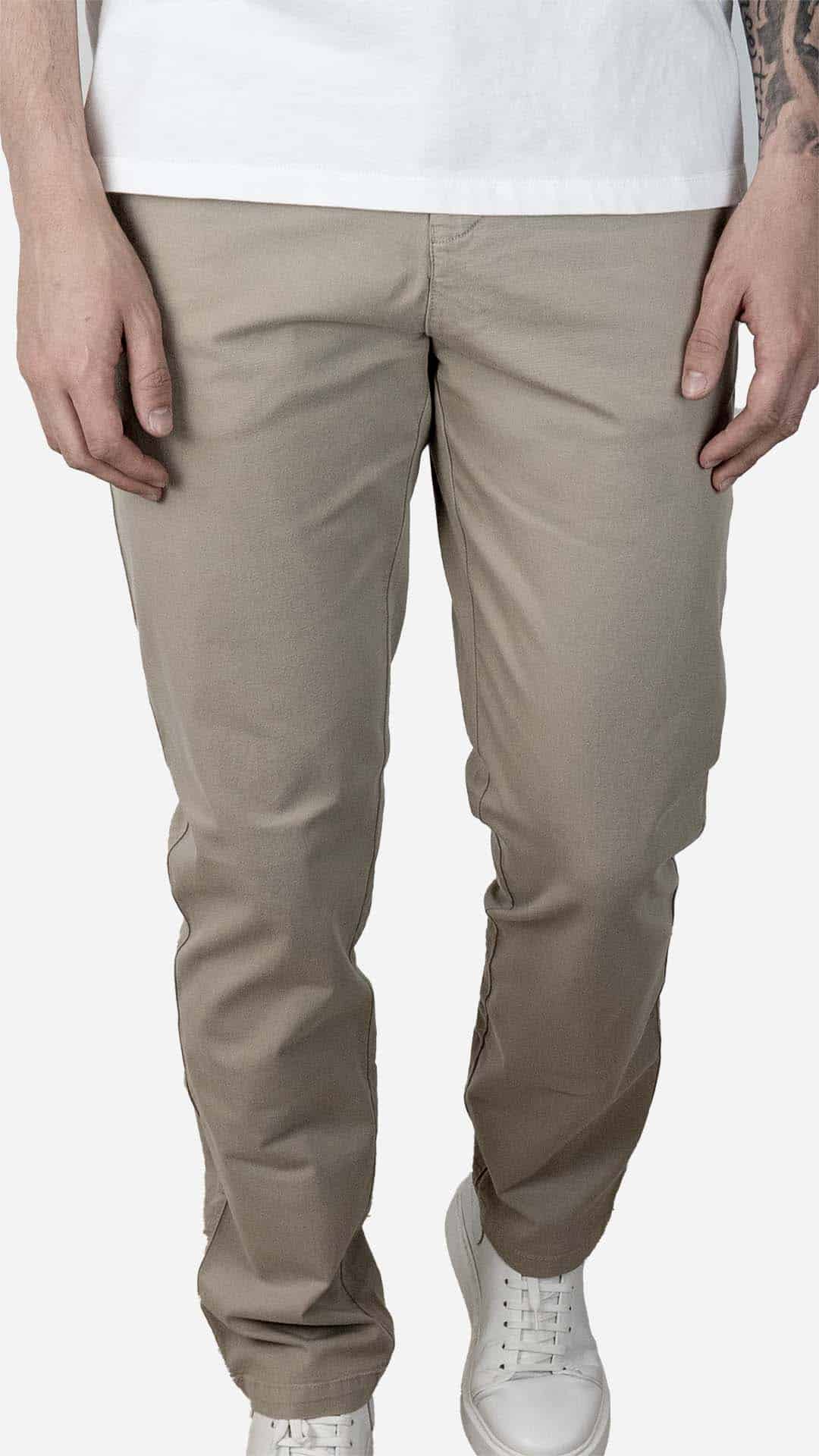 Calça de sarja bege