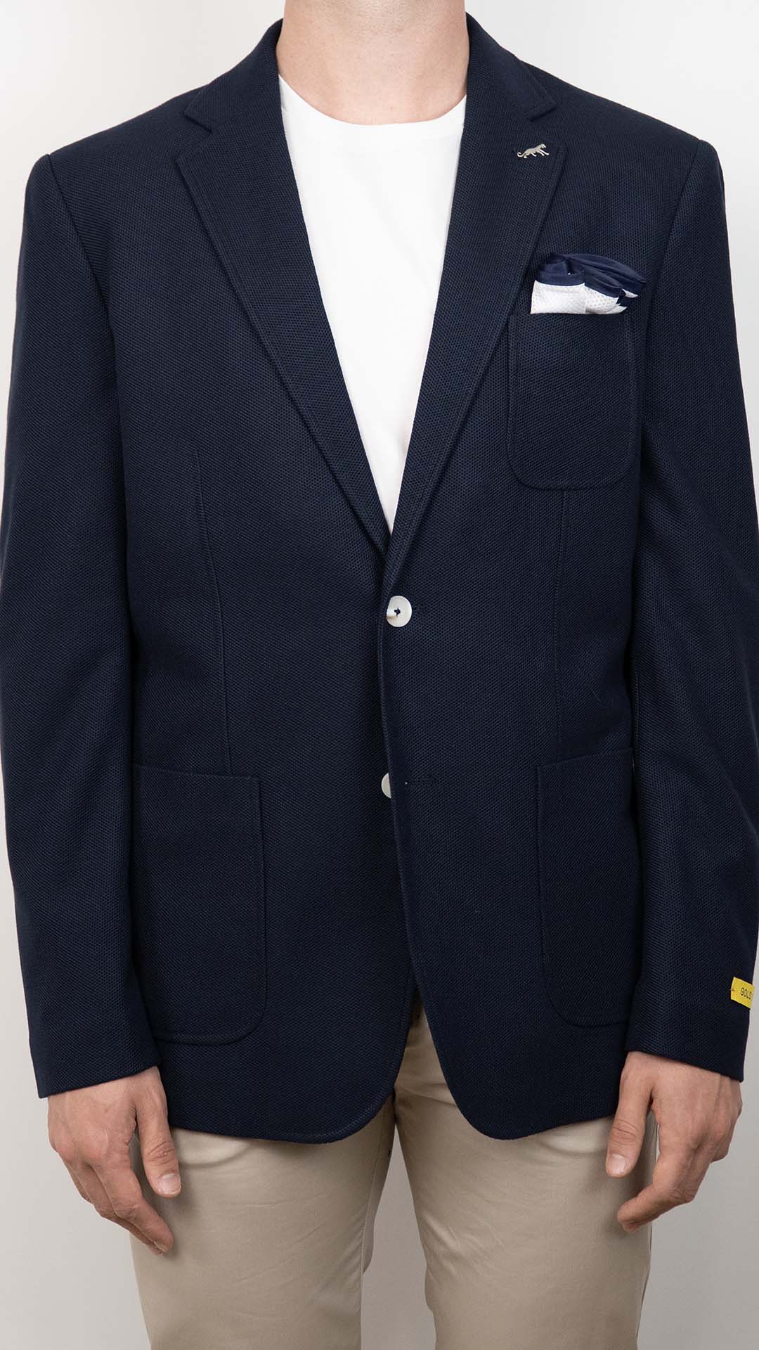 Blazer com Lenço Azul Escuro