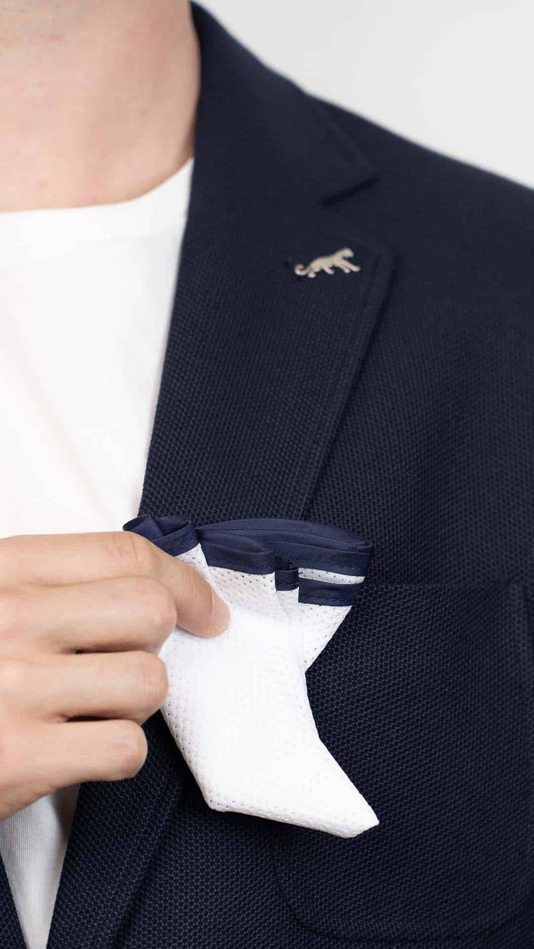 Blazer com Lenço Azul Escuro