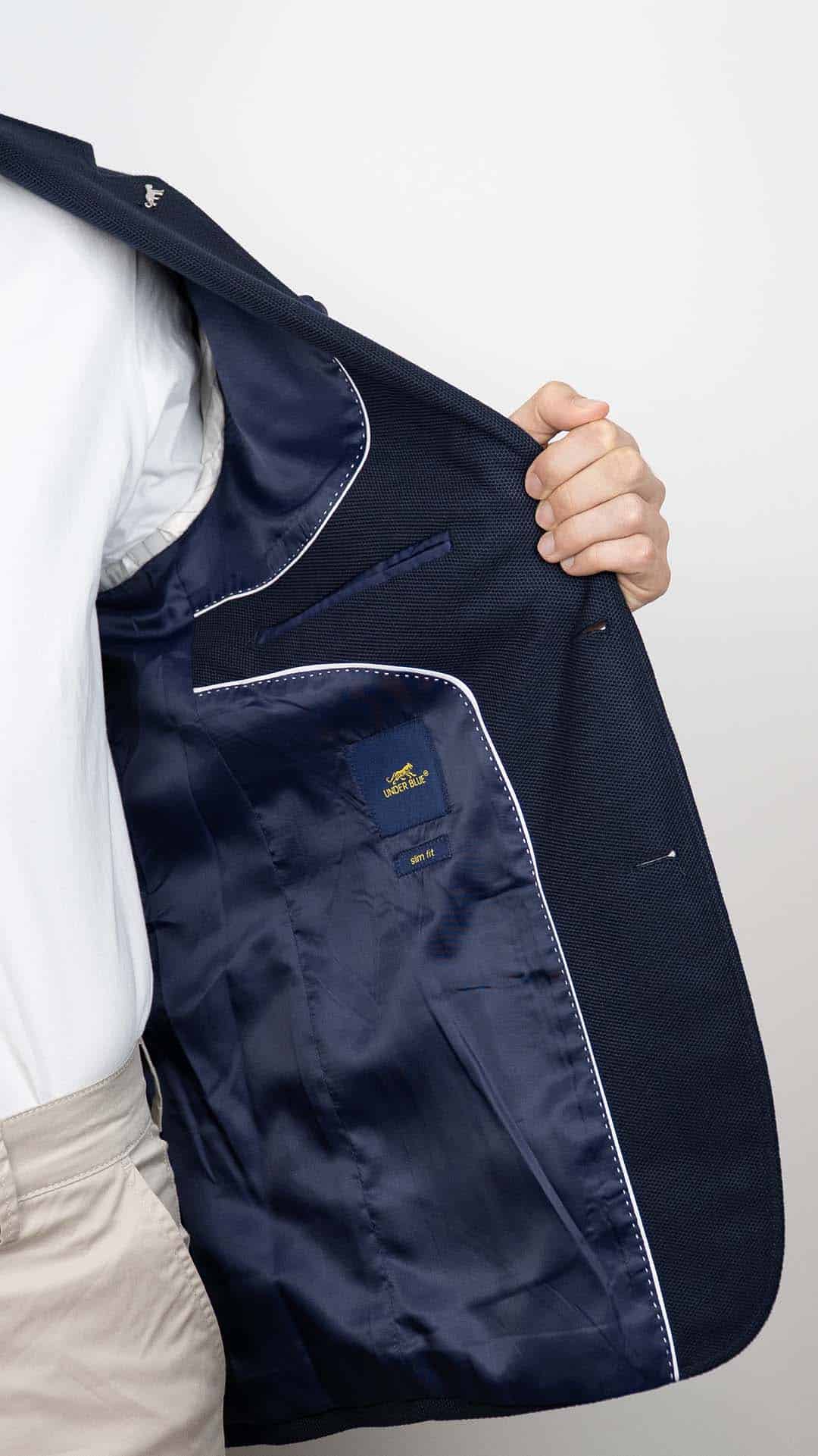 Blazer com Lenço Azul Escuro