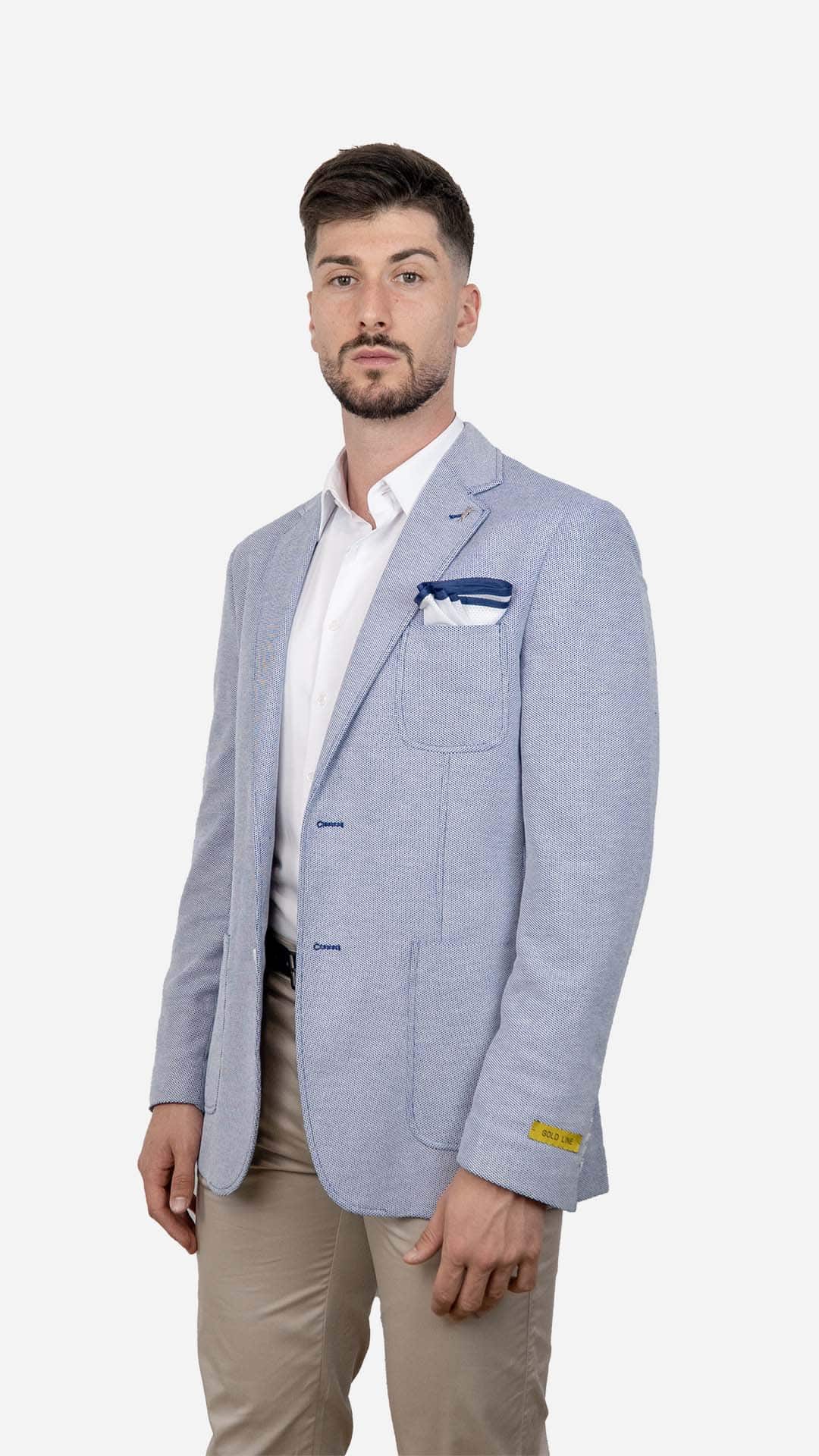 Blazer com Lenço Azul Claro
