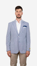 Blazer com Lenço Azul Claro