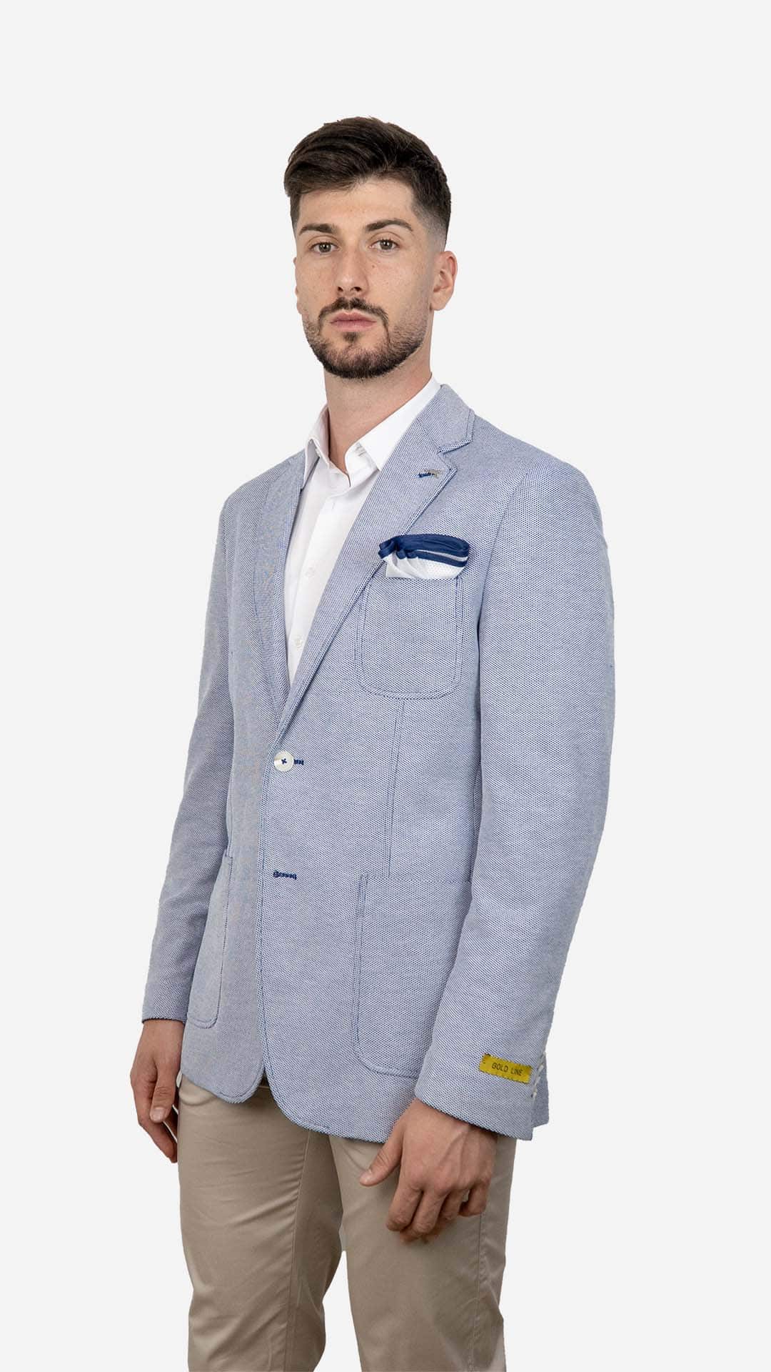 Blazer com Lenço Azul Claro
