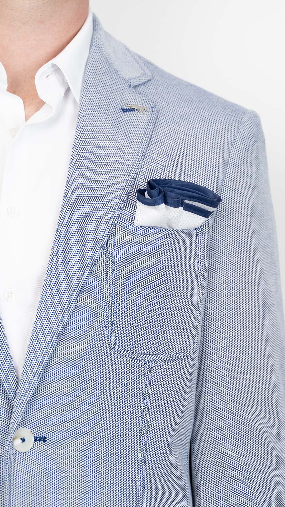 Blazer com Lenço Azul Claro