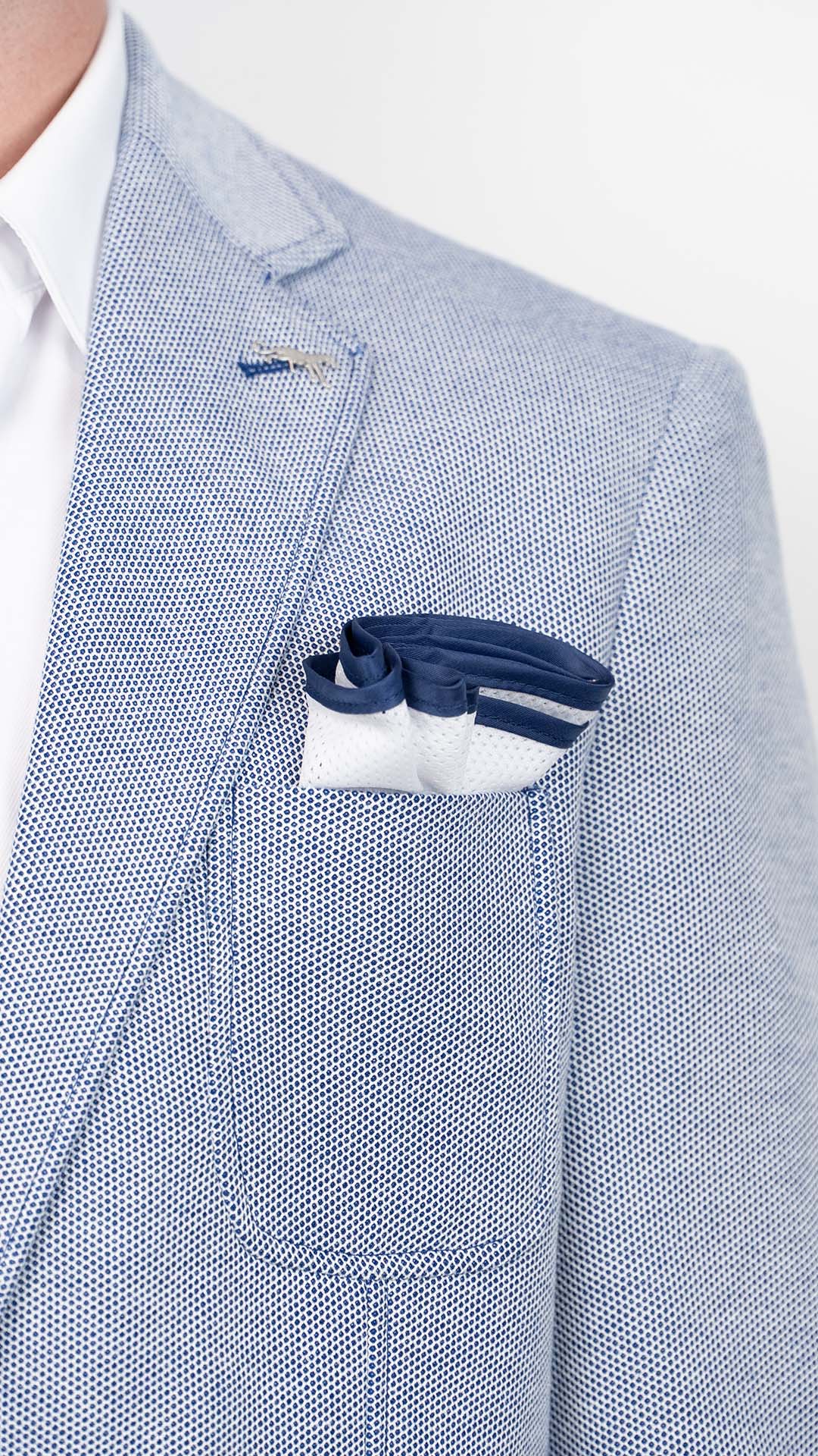 Blazer com Lenço Azul Claro