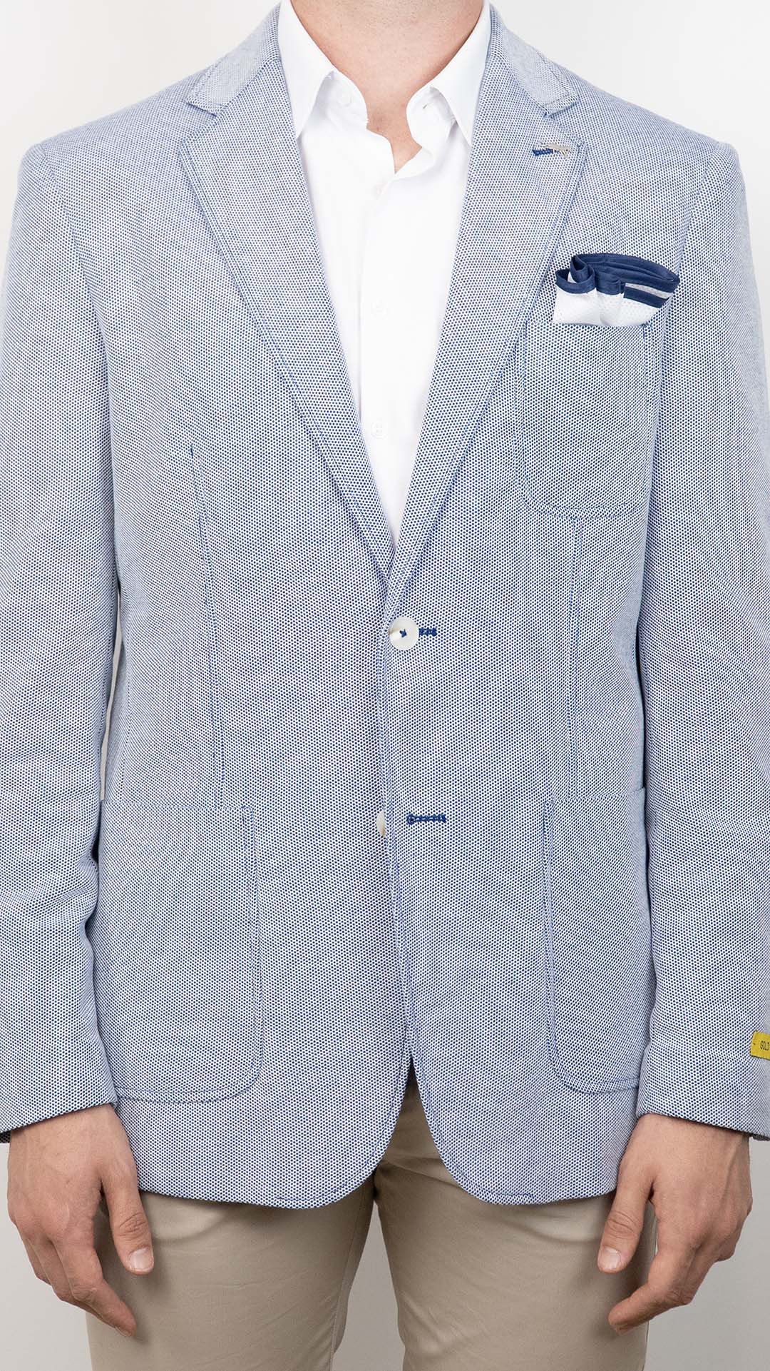 Blazer com Lenço Azul Claro