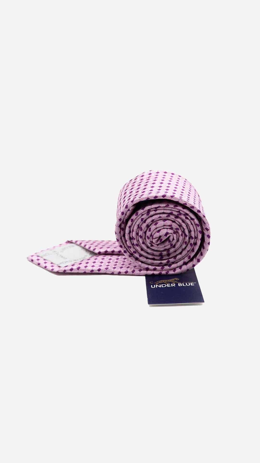 Gravata Skinny com Padrão Rosa e Vermelho
