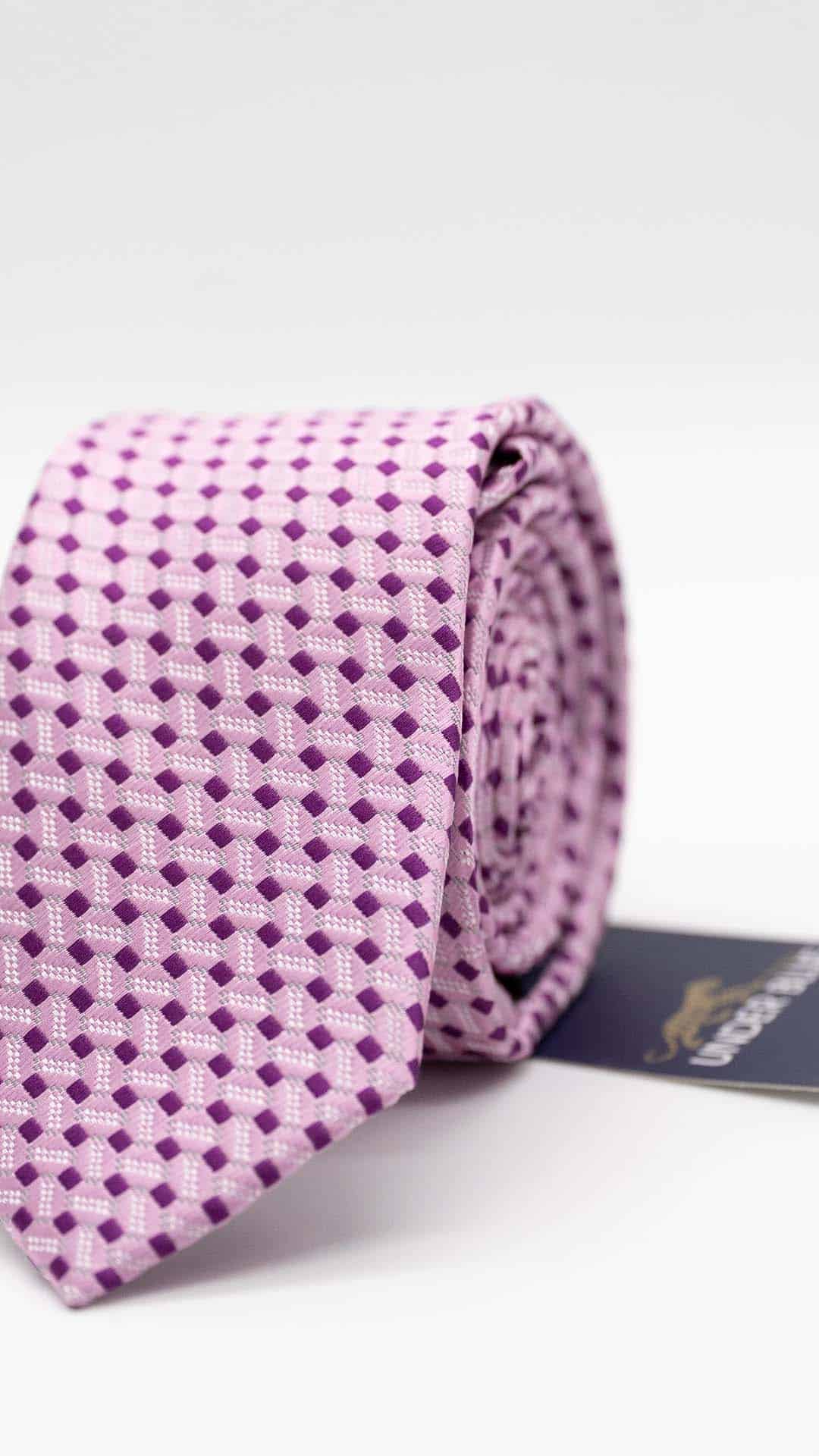Gravata Skinny com Padrão Rosa e Vermelho