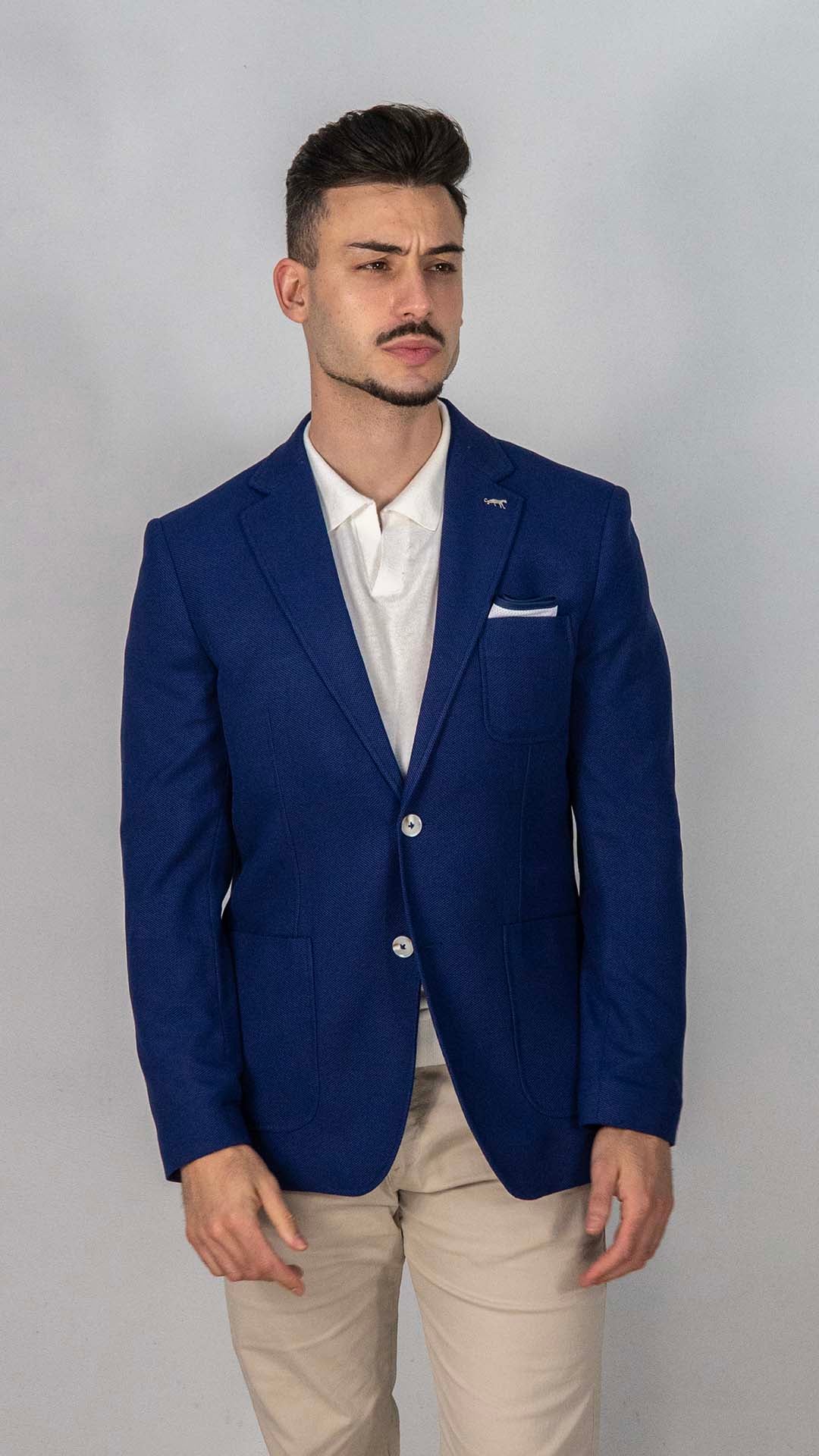Blazer Azul com Lenço