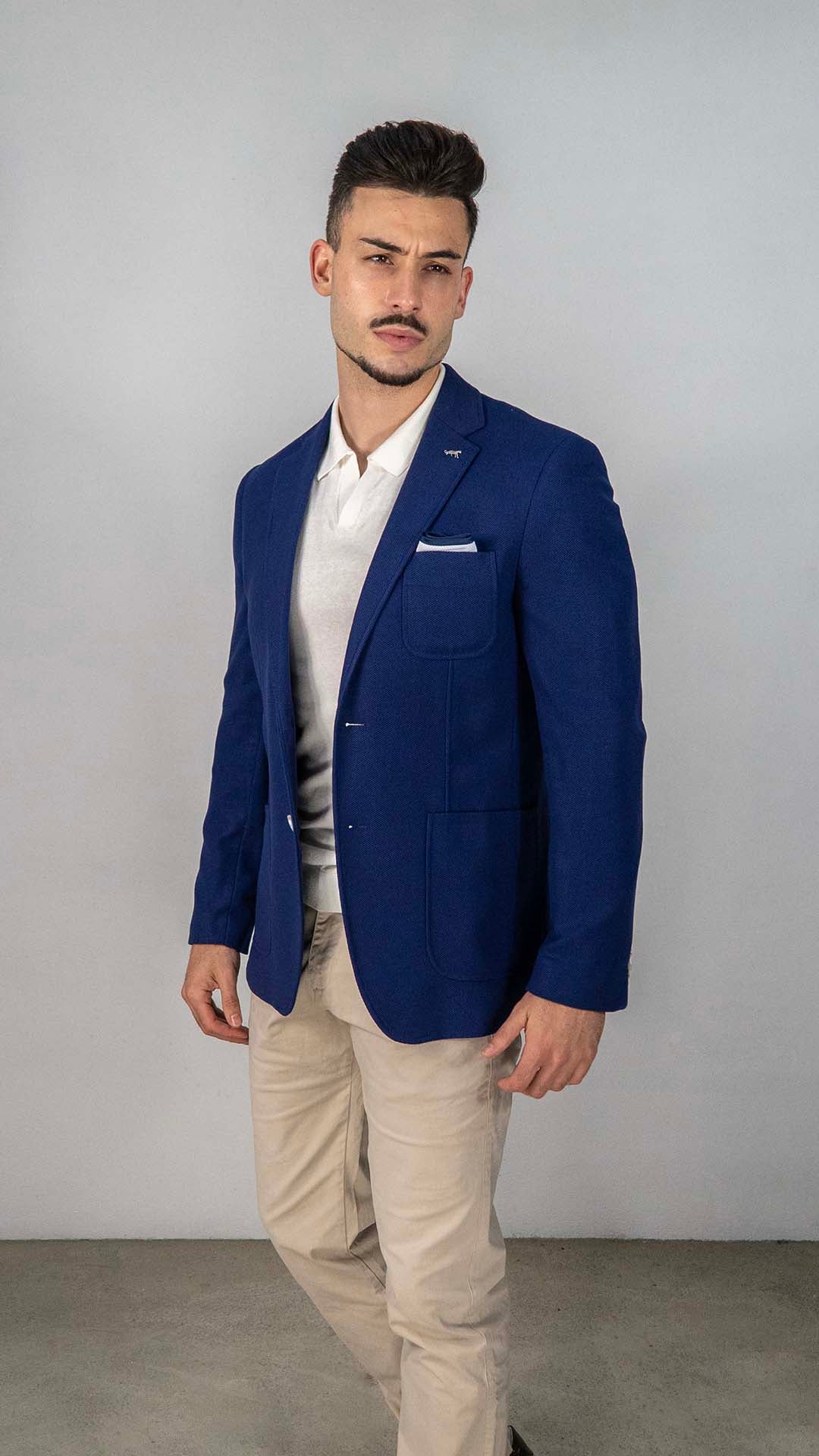 Blazer Azul com Lenço