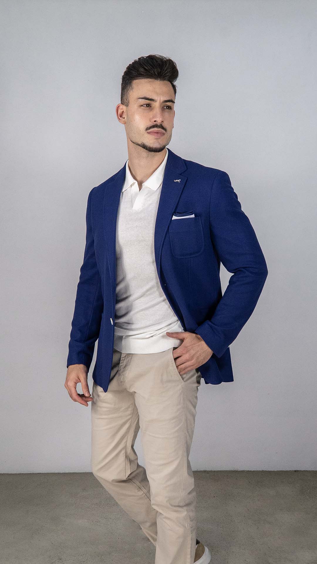 Blazer Azul com Lenço