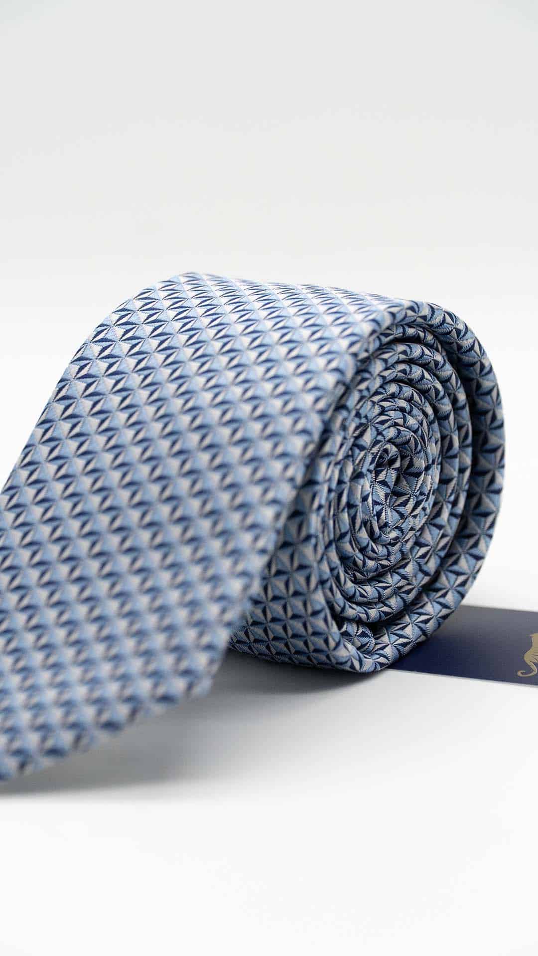 Gravata Skinny Azul e Cinza