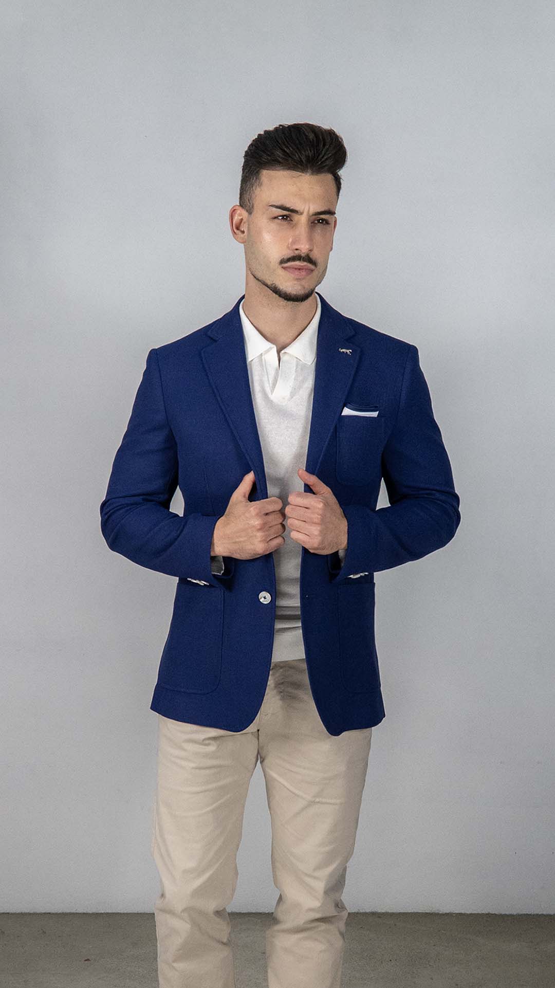 Blazer Azul com Lenço