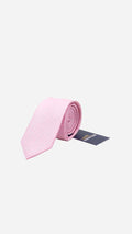 Gravata Skinny Rosa Claro com Padrão