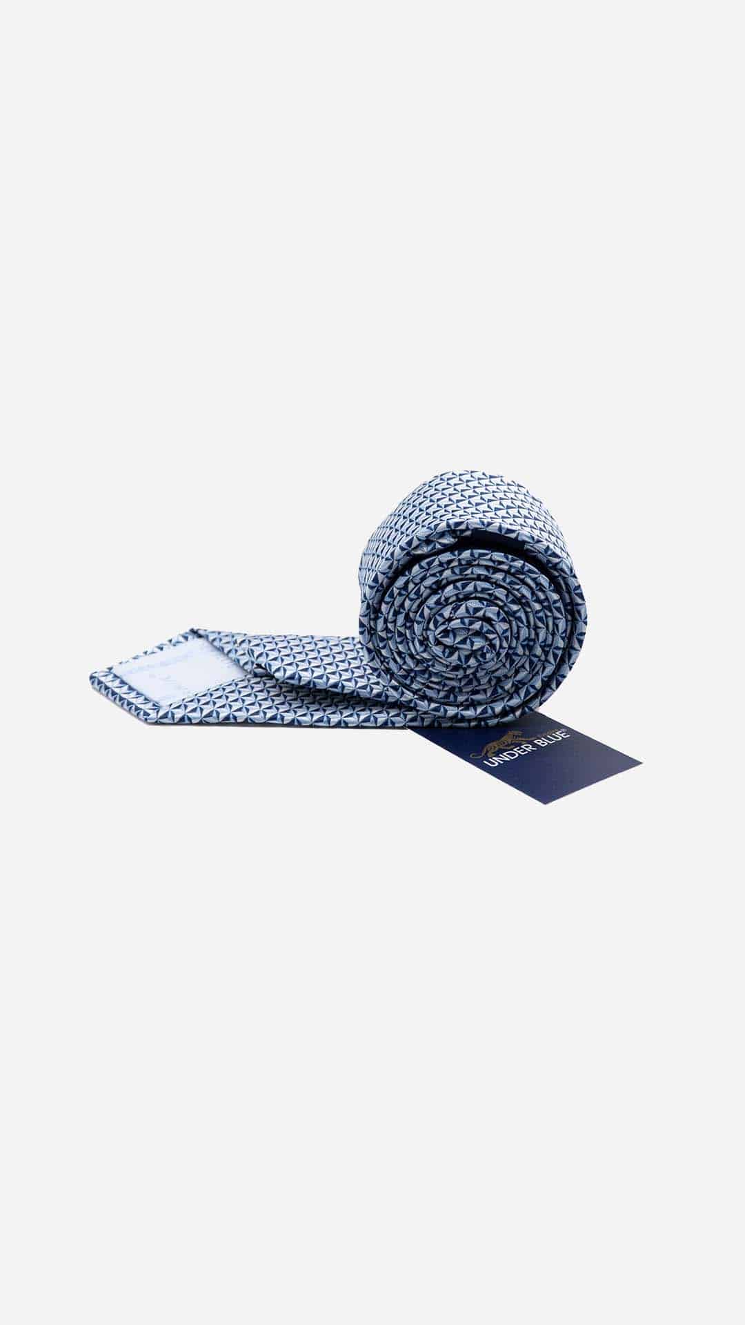 Gravata Skinny Azul Claro e Cinza