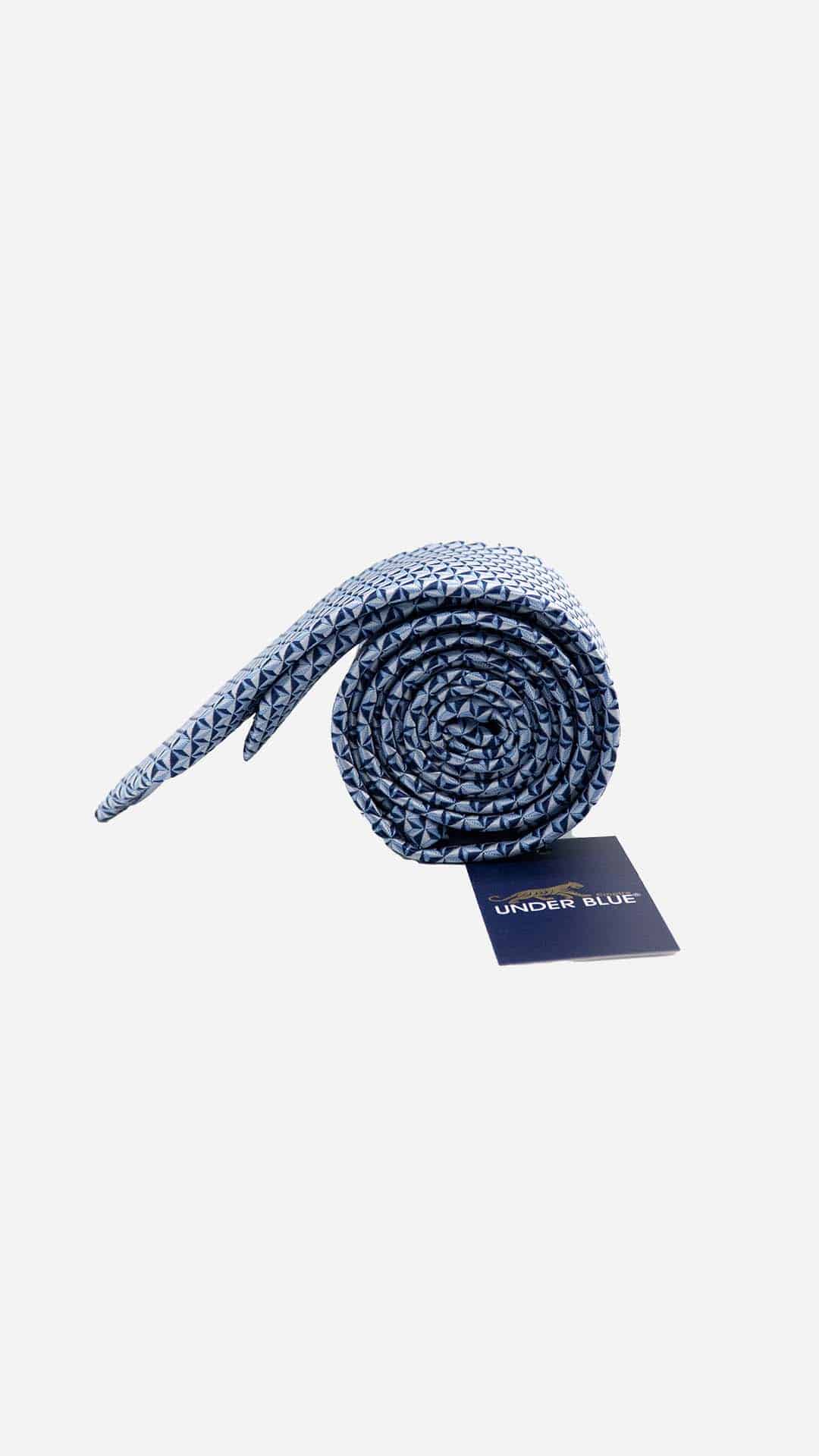 Gravata Skinny Azul Claro e Cinza