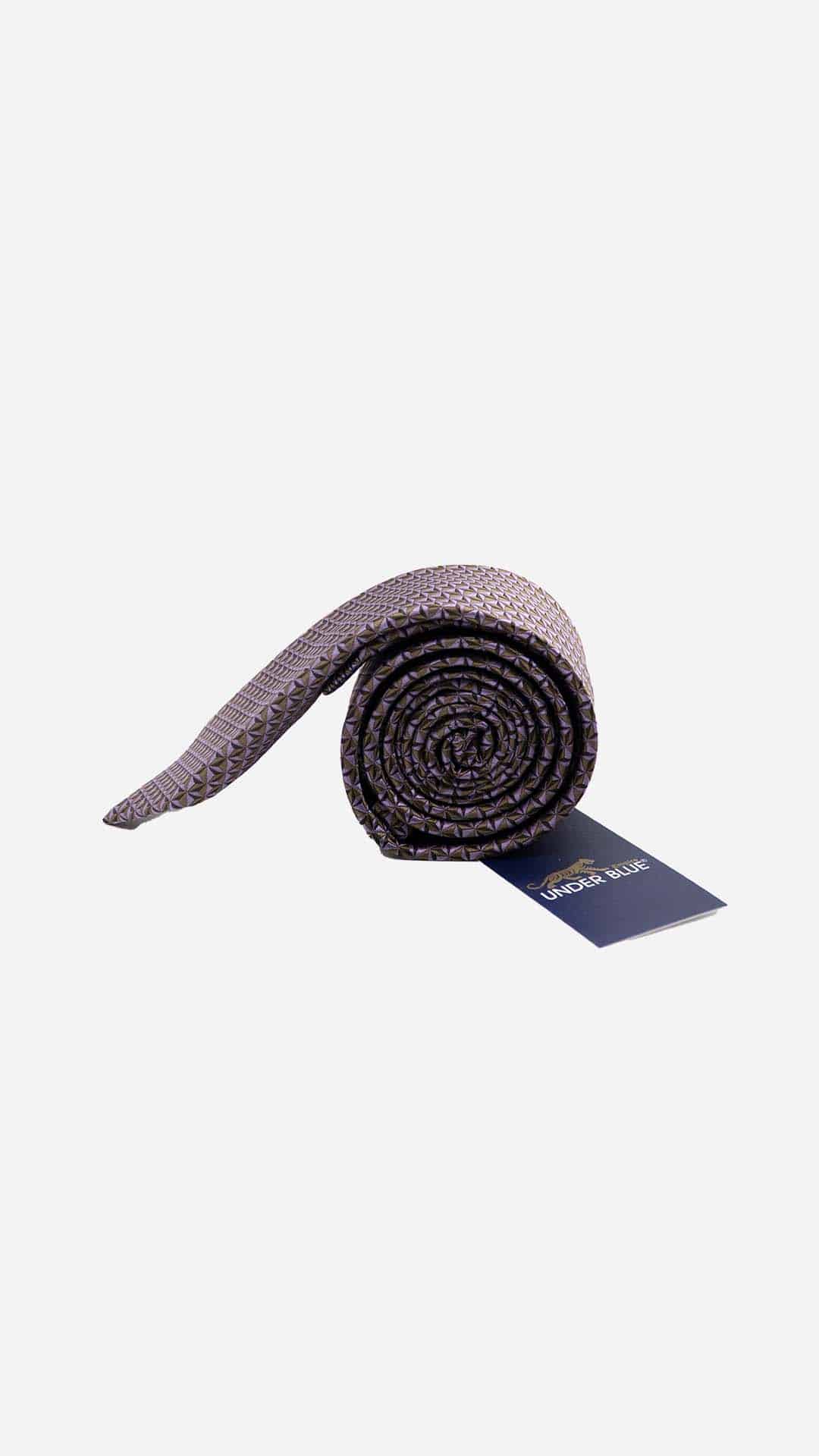 Gravata Skinny Castanha e Rosa