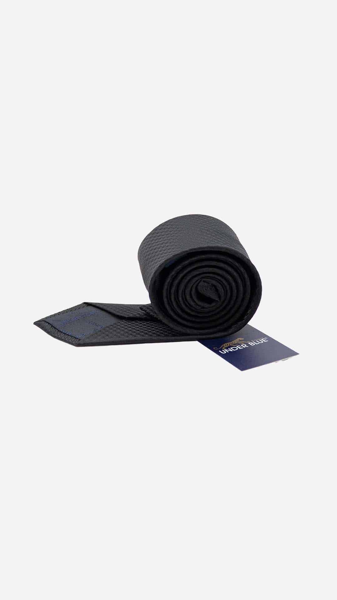 Gravata Skinny Preta com Padrão