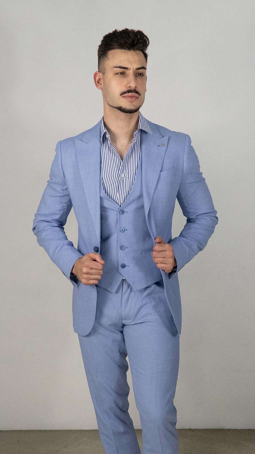 Fato Azul com Colete