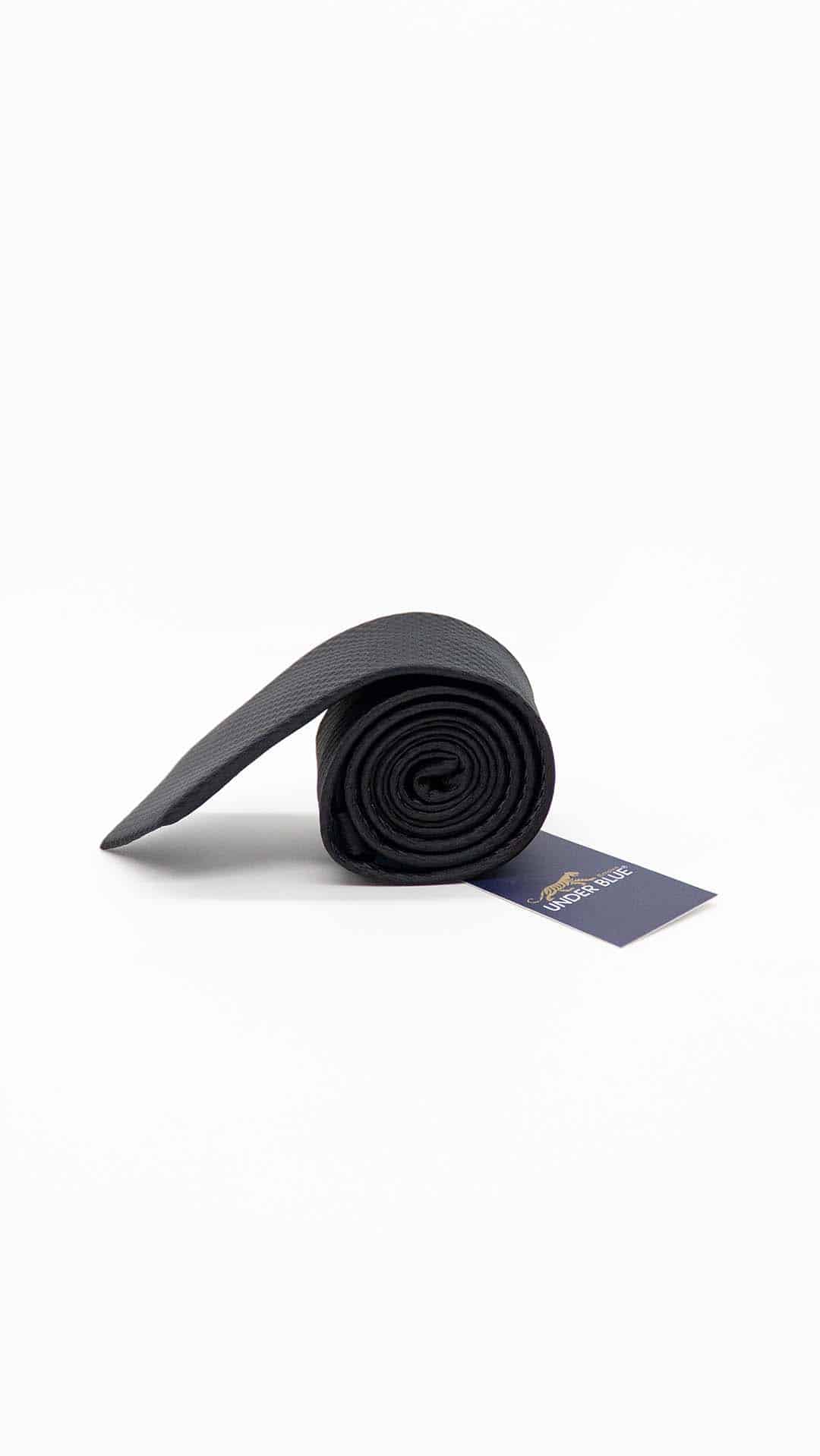 Gravata Skinny Preta com Padrão