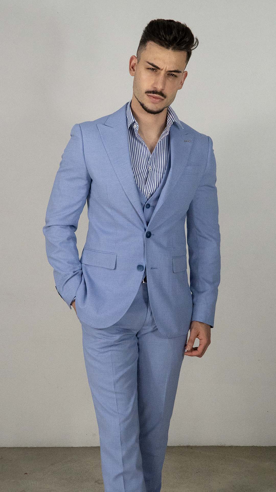 Fato Azul com Colete