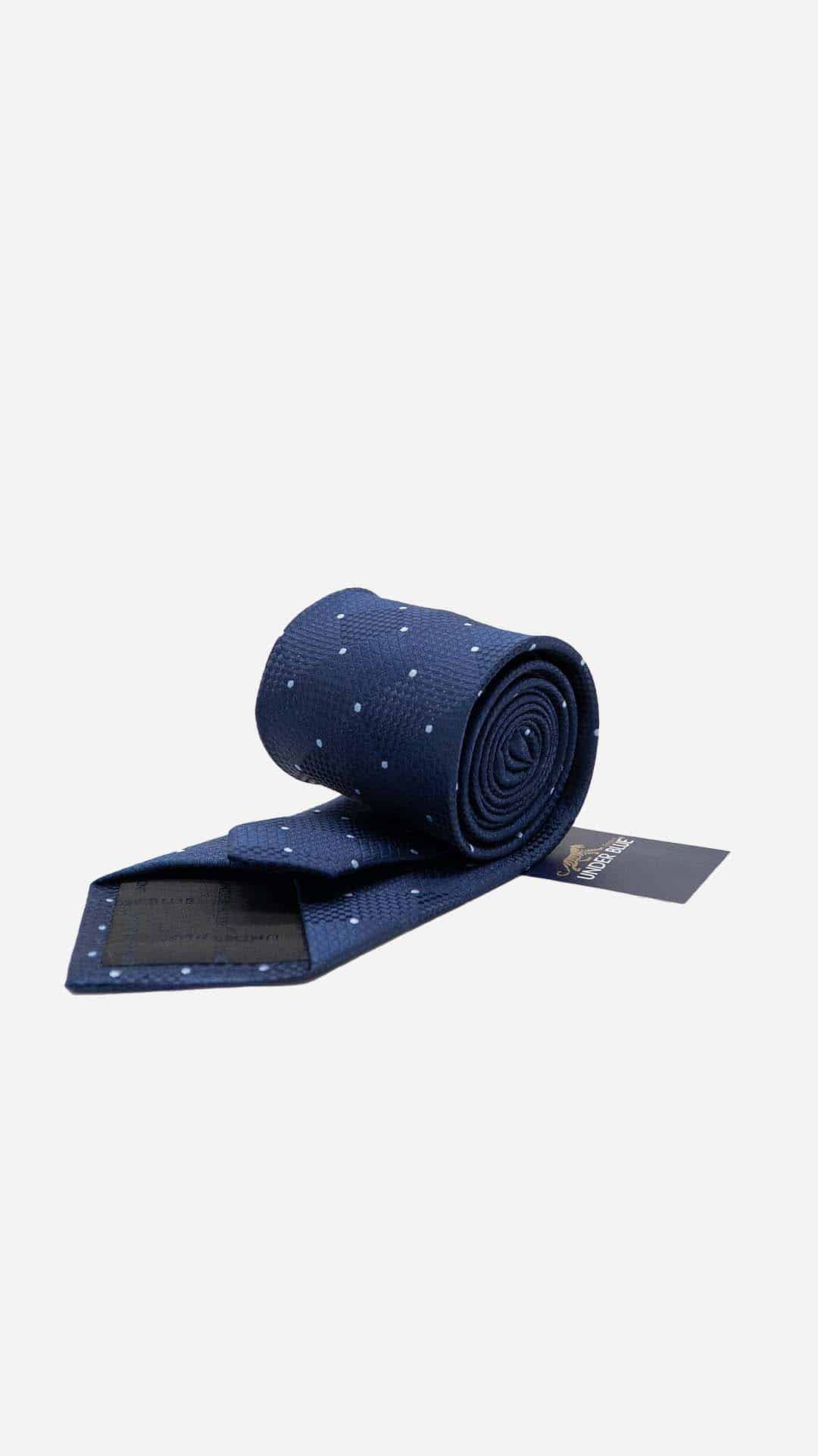 Gravata Regular Azul com Pintas