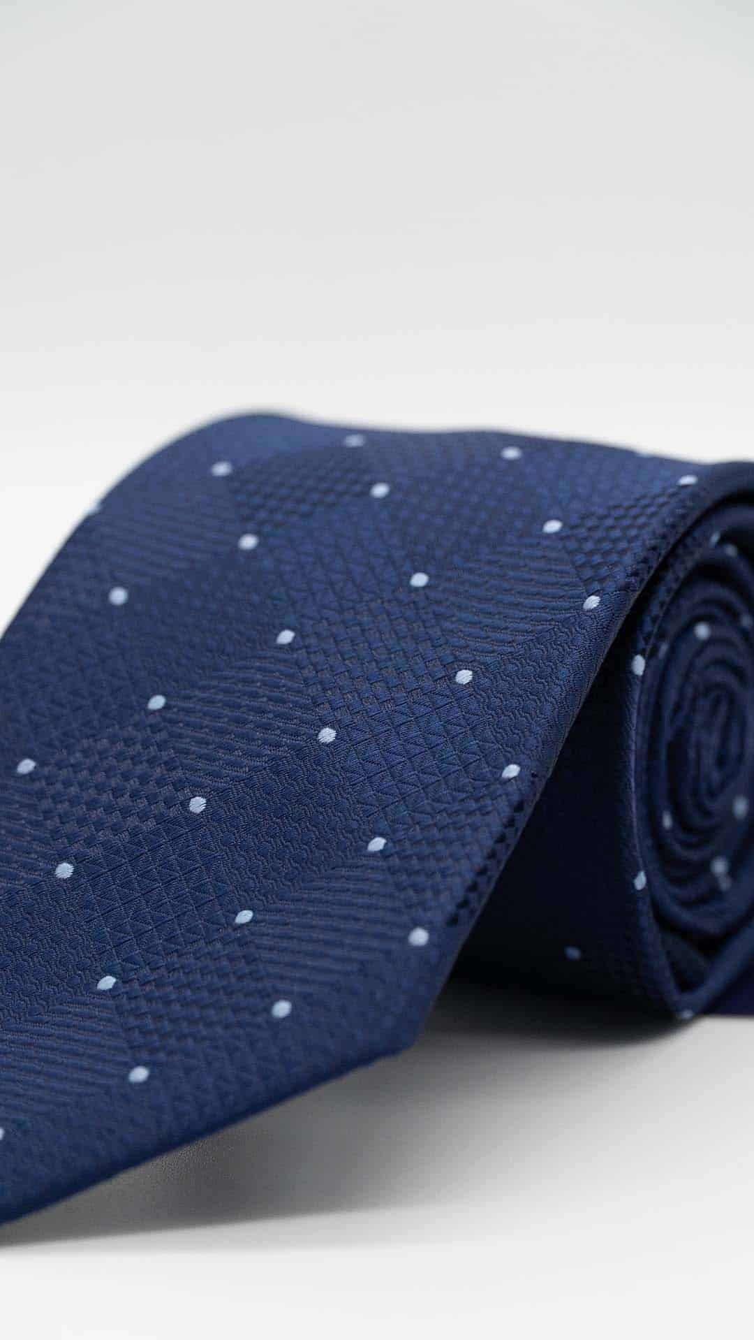 Gravata Regular Azul com Pintas