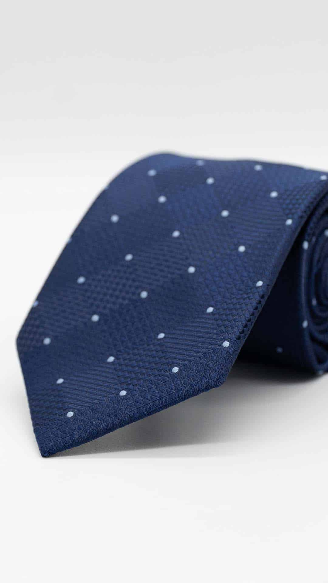 Gravata Regular Azul com Pintas