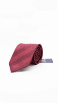 Gravata Regular Vermelha com Pintas Rosa