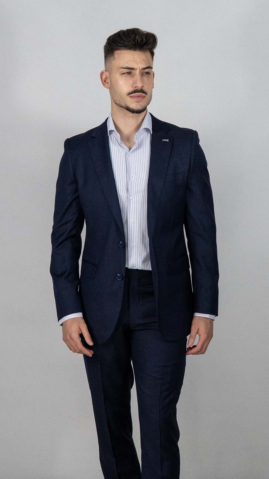 Fato Azul de Lã