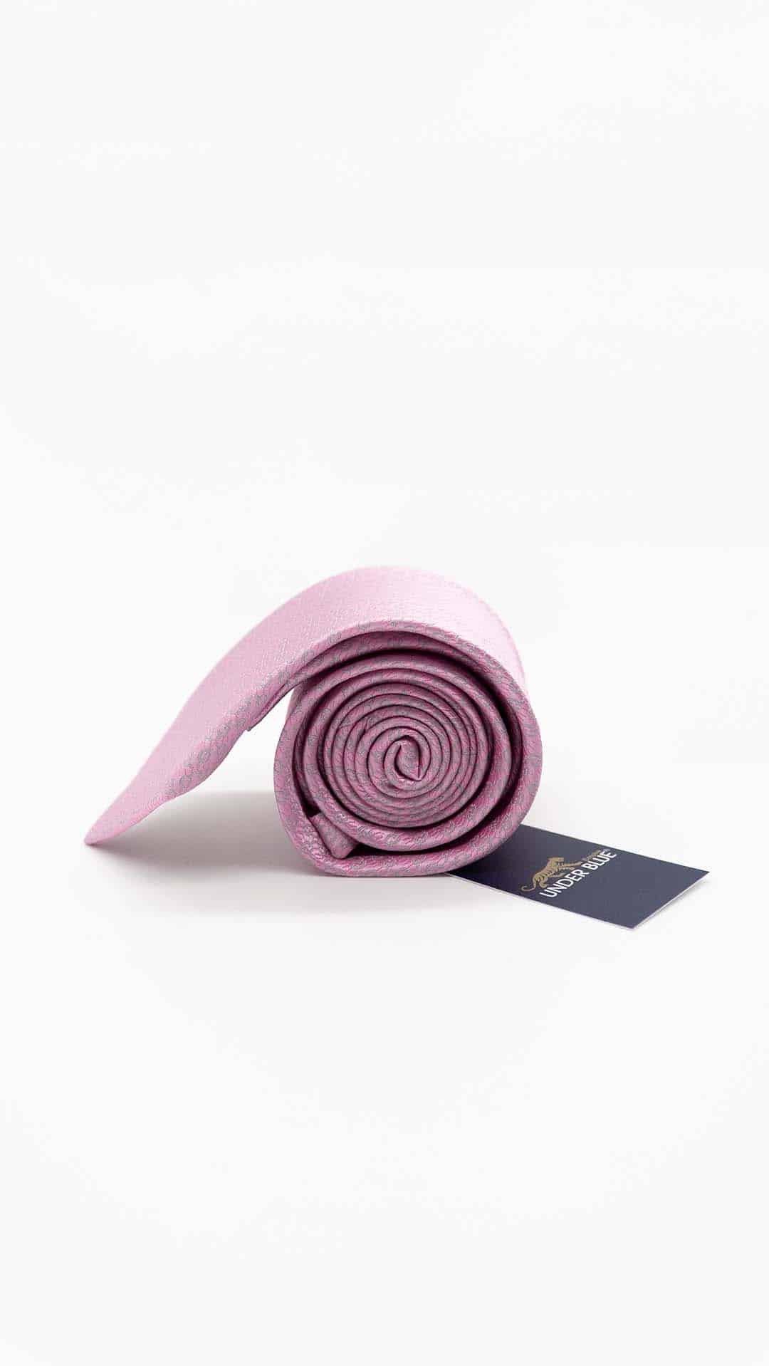 Gravata Regular Rosa com Padrão