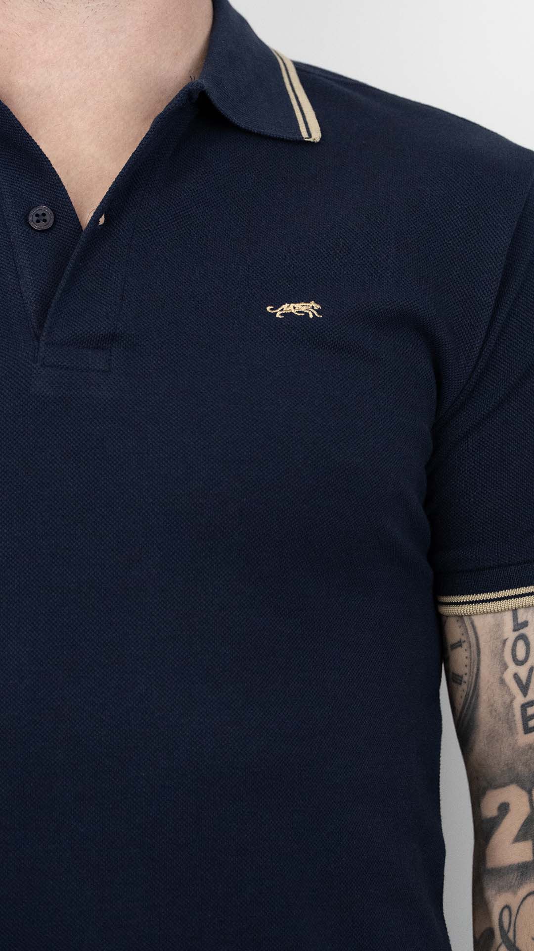 Pólo Stripe Navy