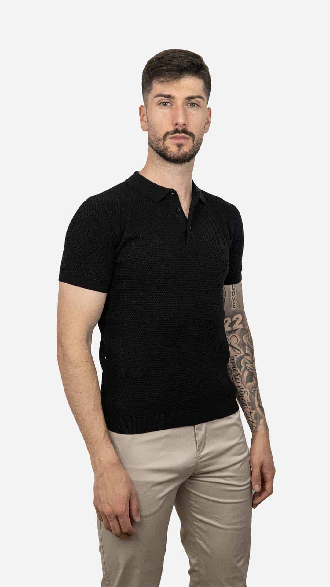 Pólo Jersey Preto