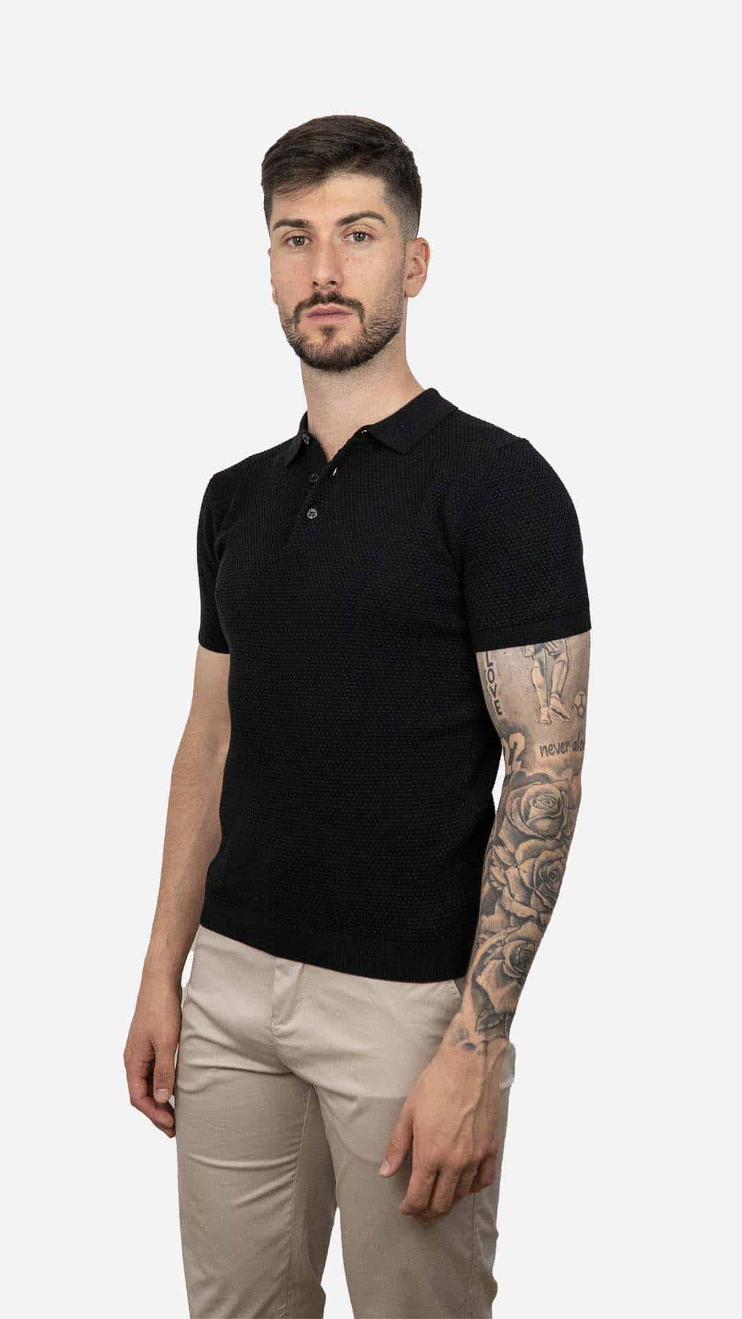 Pólo Jersey Preto