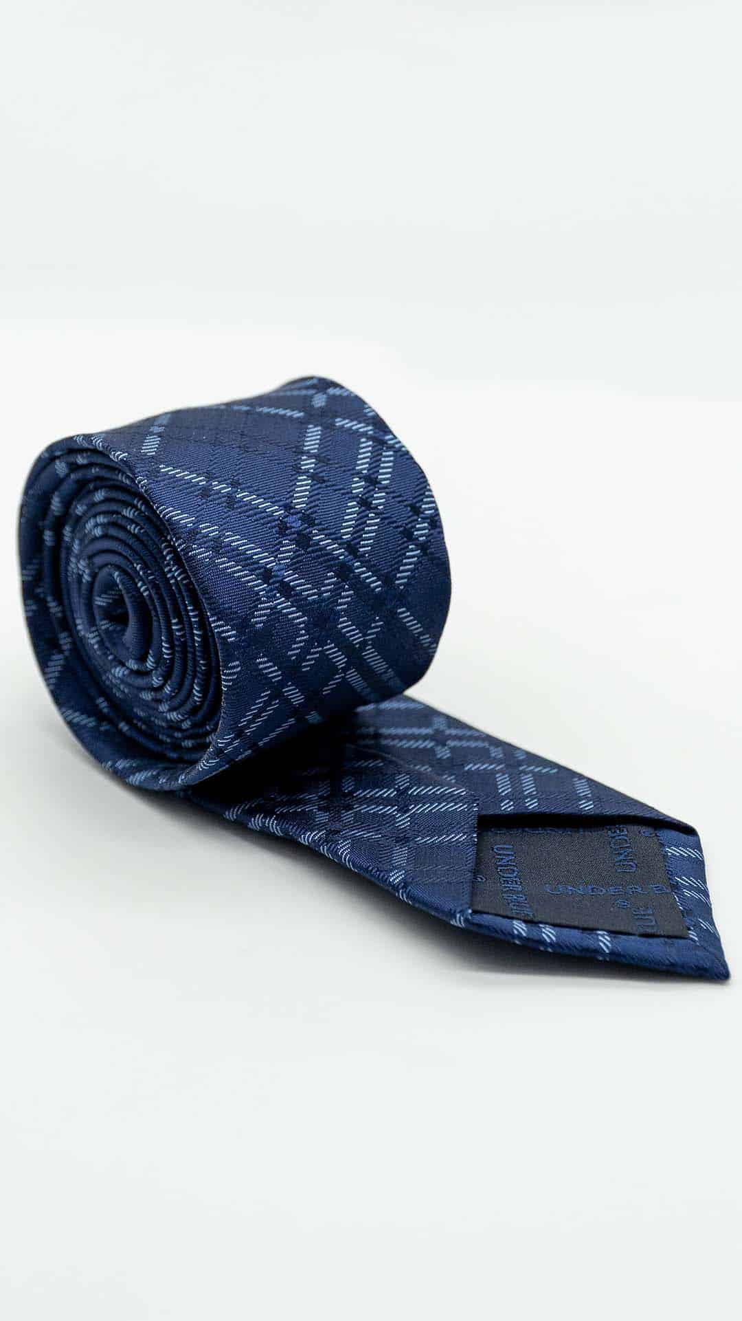 Gravata Skinny Navy com Padrão
