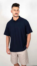 Polo Azul Marinho Liso