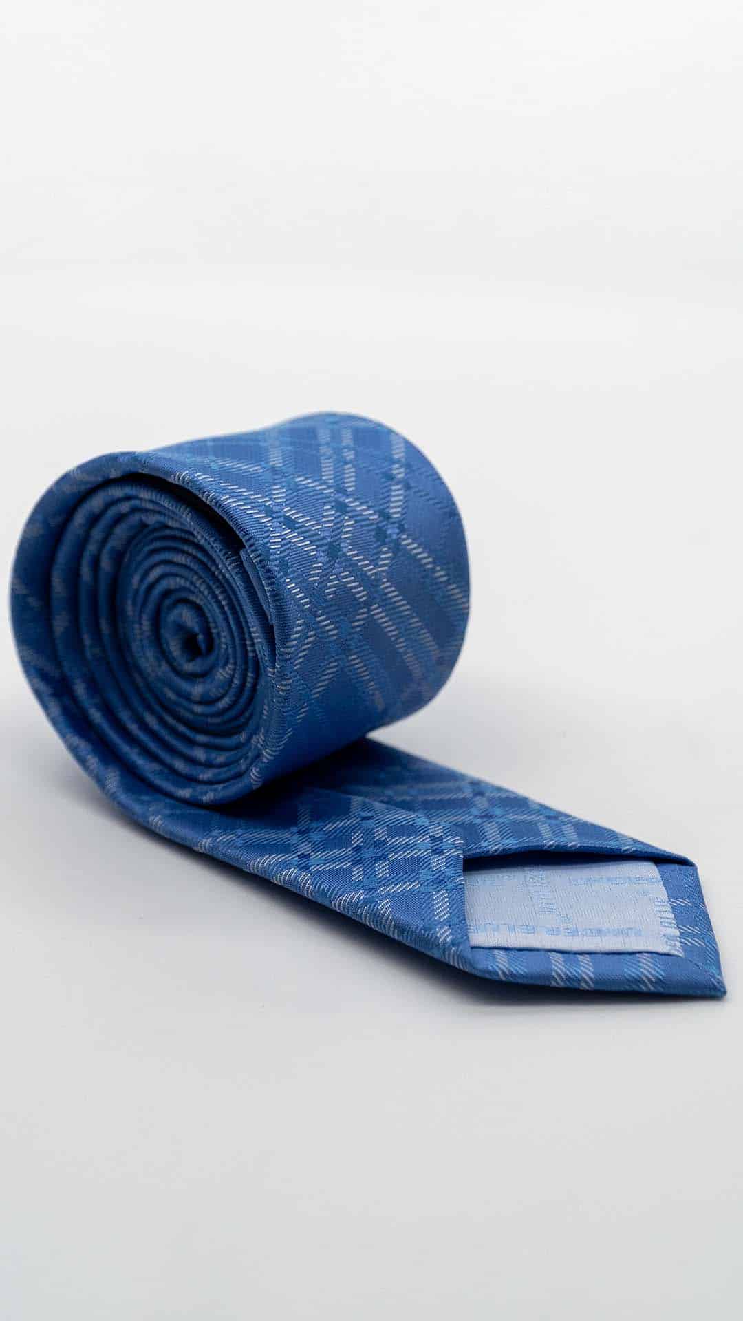 Gravata Skinny Blue com Padrão