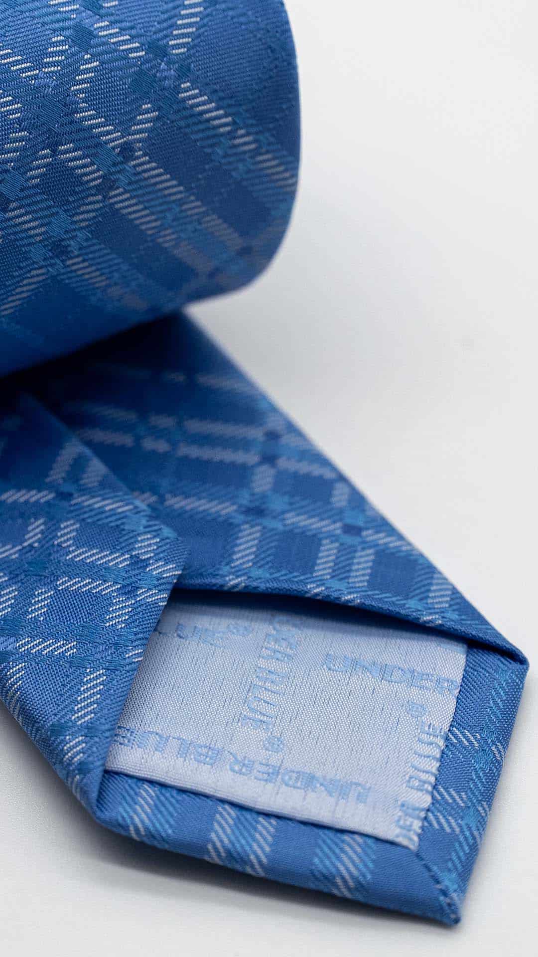 Gravata Skinny Blue com Padrão