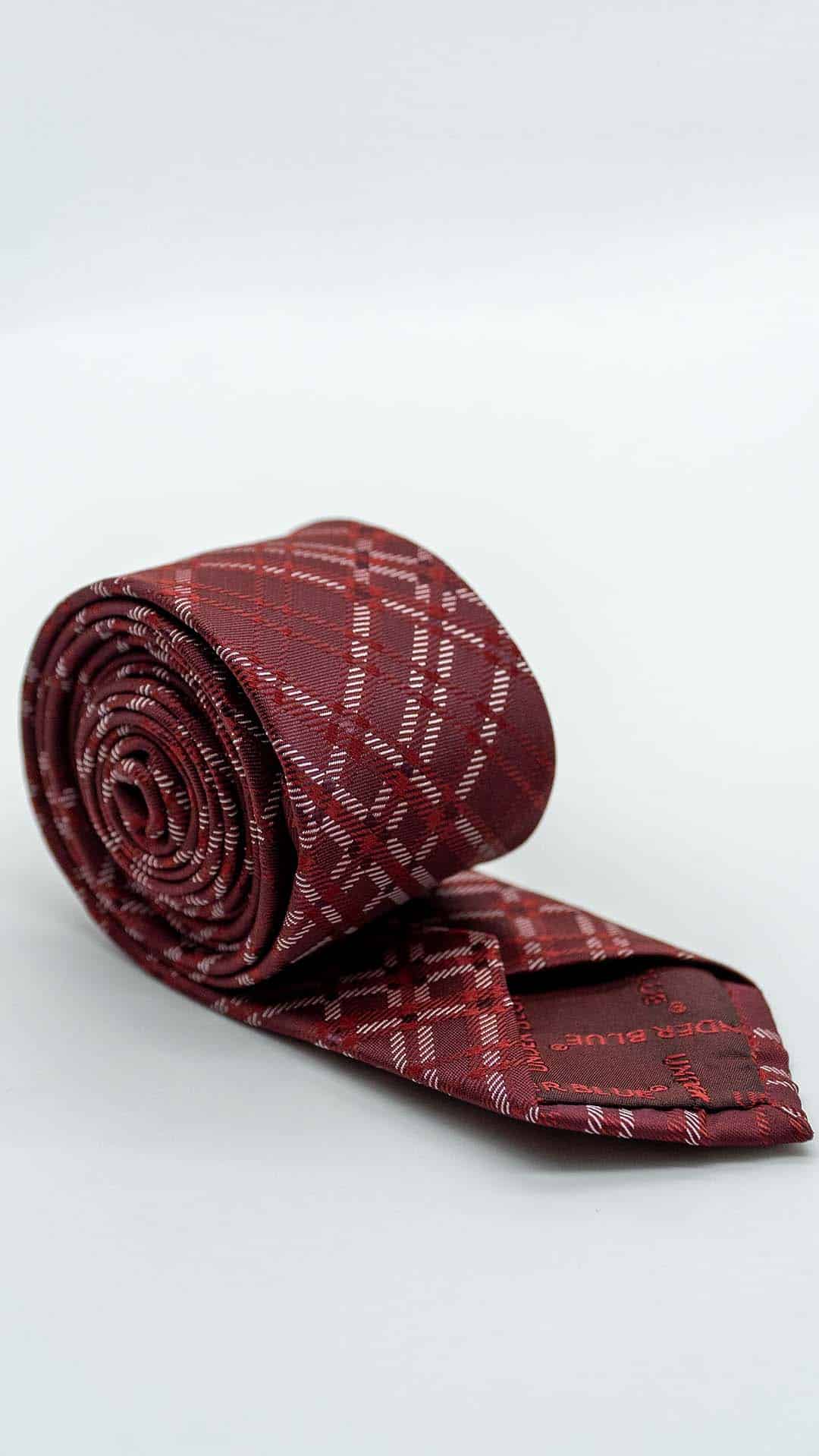 Gravata Skinny Burgundy com Padrão
