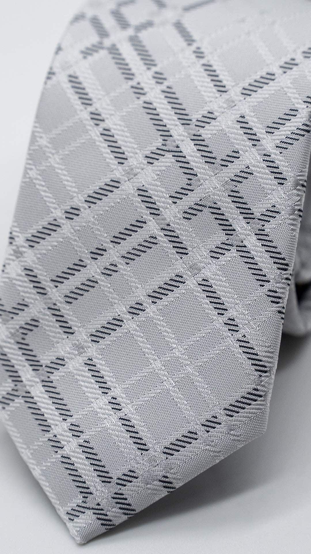 Gravata Skinny Grey com Padrão