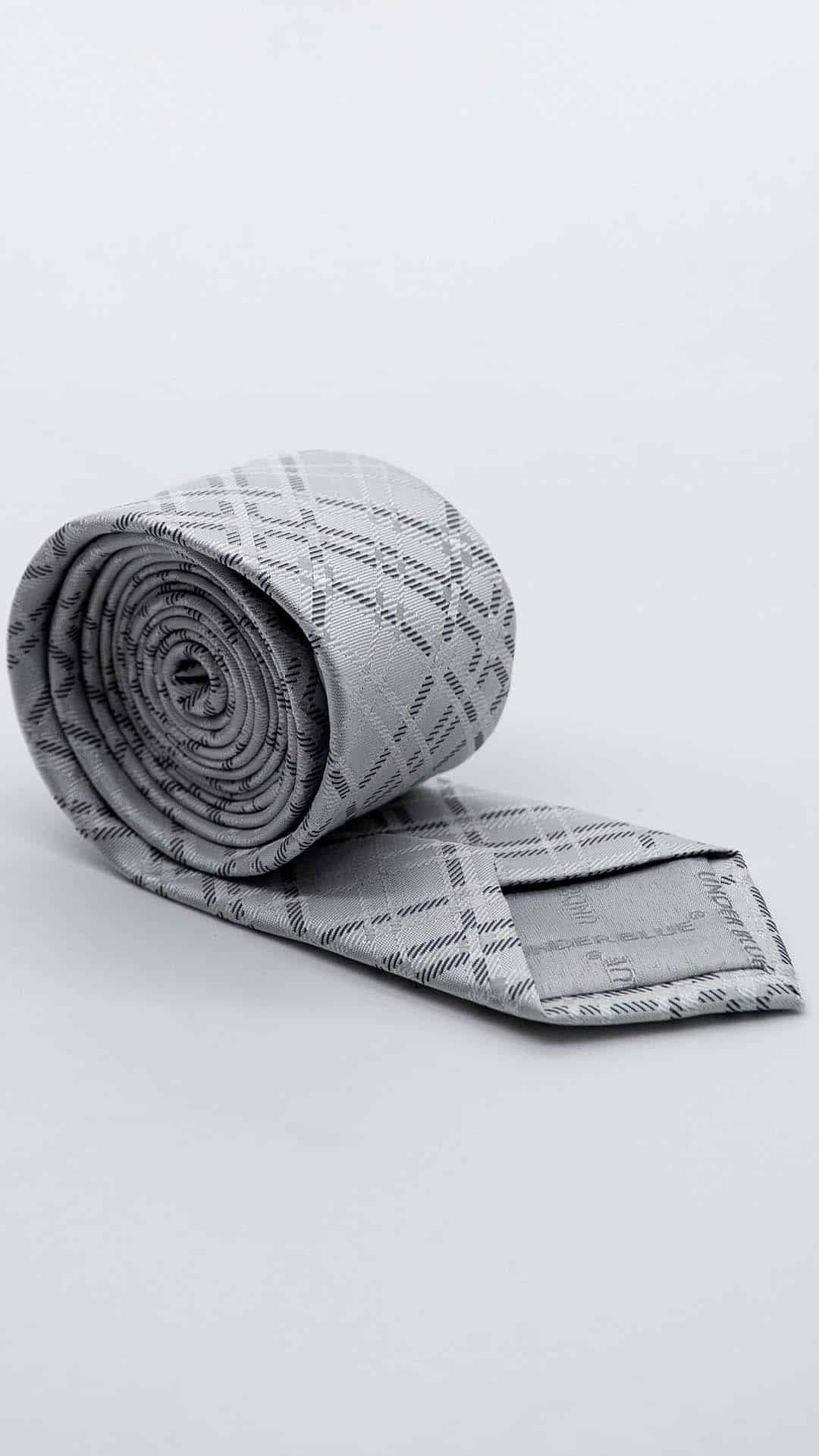 Gravata Skinny Grey com Padrão
