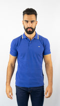 Pólo Stripe Azul Royal