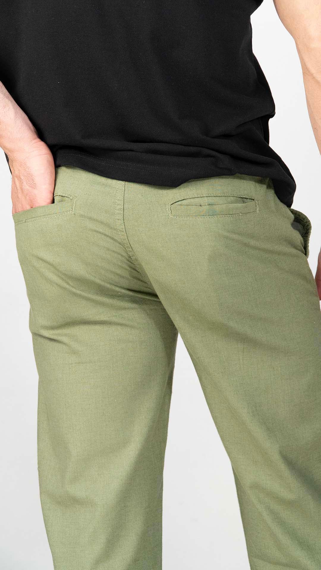 Calças Verdes Casual