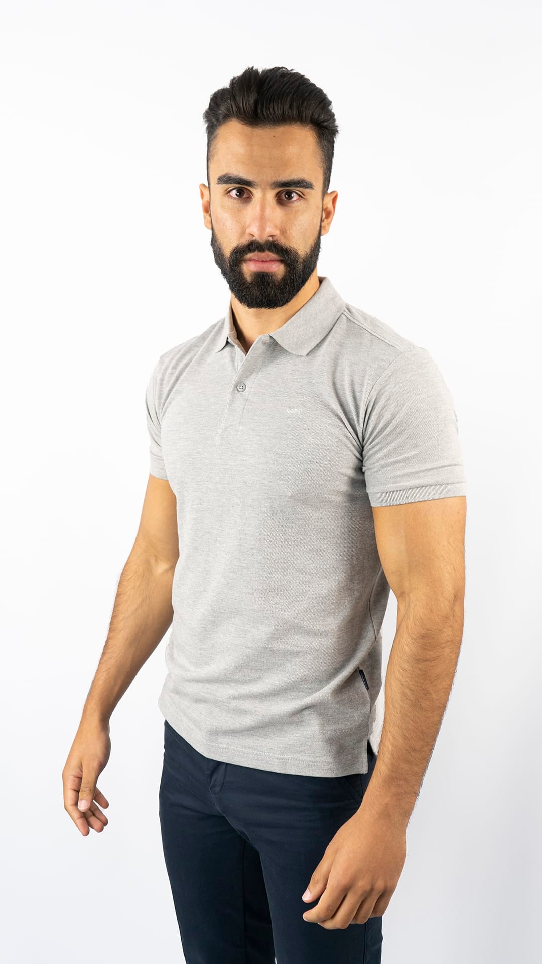Polo Básico Cinzento