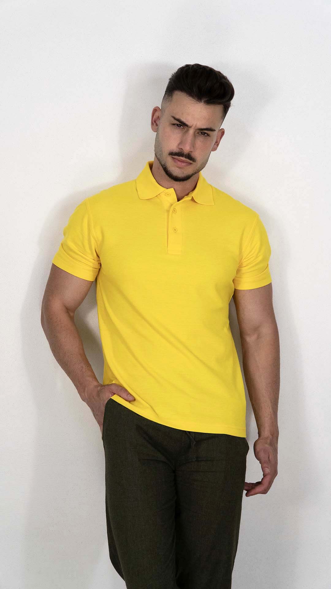 Polo Amarelo Liso